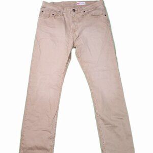 Wrangler Men's Straight Fit Pants Beige Khaki Size 32